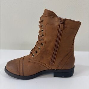 Brown Lace-Up Ankle Boots